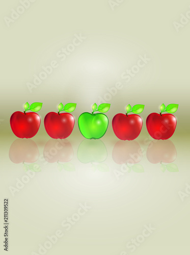 Apfelreihe