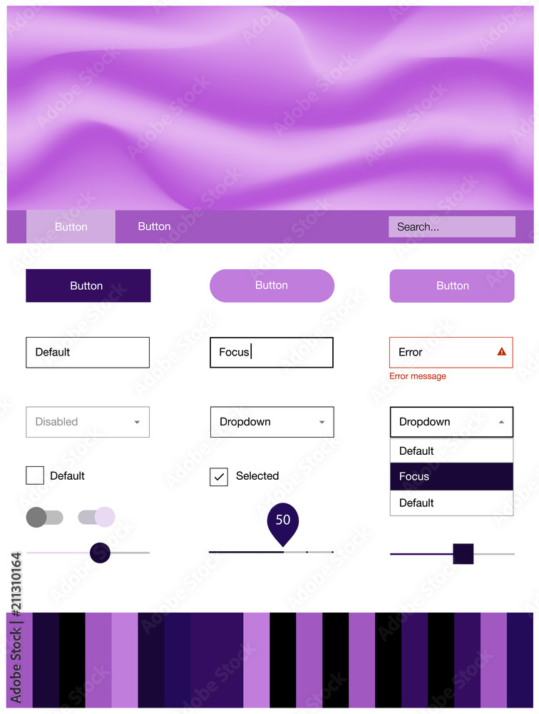 Dark Purple, Pink vector web ui kit with lamp shapes. Dark Purple, Pink vector web ui kit with lamp shapes.