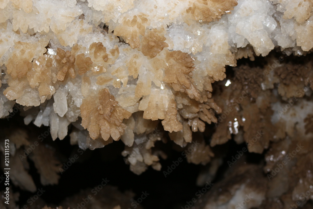 Amazing crystals in a karst cave Amazing crystals in a karst cave