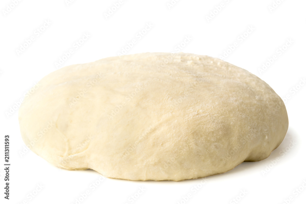 Raw dough on a white, close-up. Raw dough on a white, close-up.