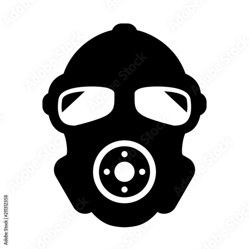 Gas mask silhouette vector icon © Arcady