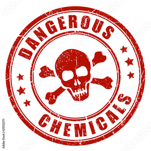 Dangerous chemicals warning stamp