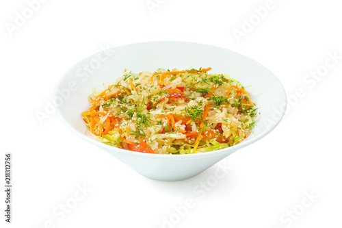 hot dish on a white background