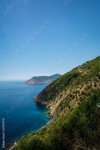 Vertical View of the Coastline on the Sea between Corniglia and Vernazza © daniele russo