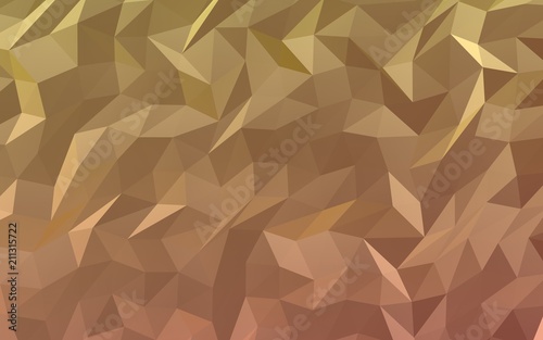 Abstract triangle geometrical orange background. Geometric origami style with gradient. 3D illustration