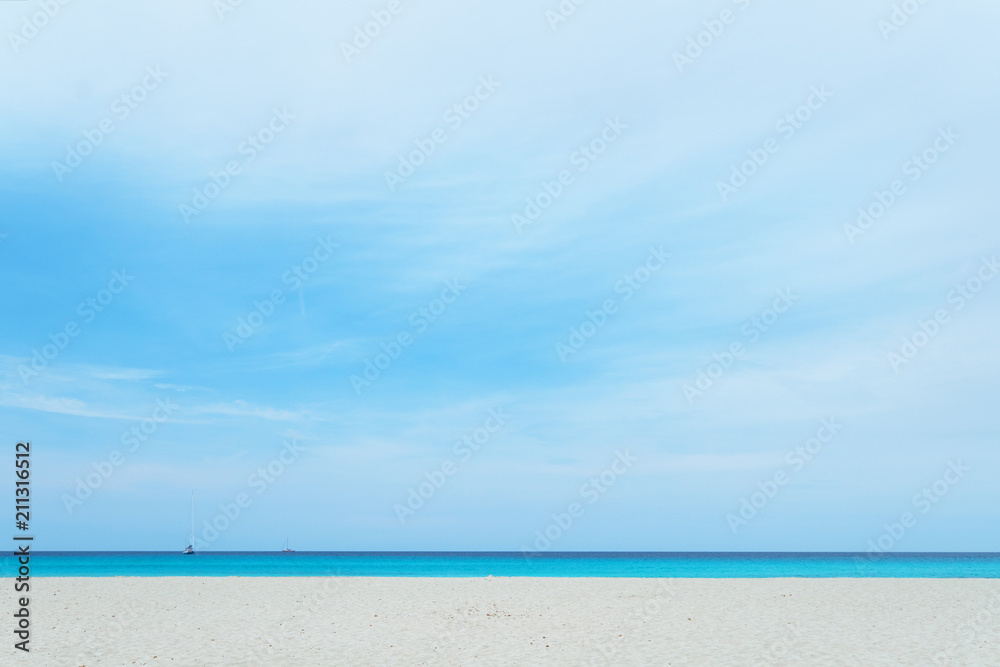 Beach of Formentera Island. Balearic Islands. Spain