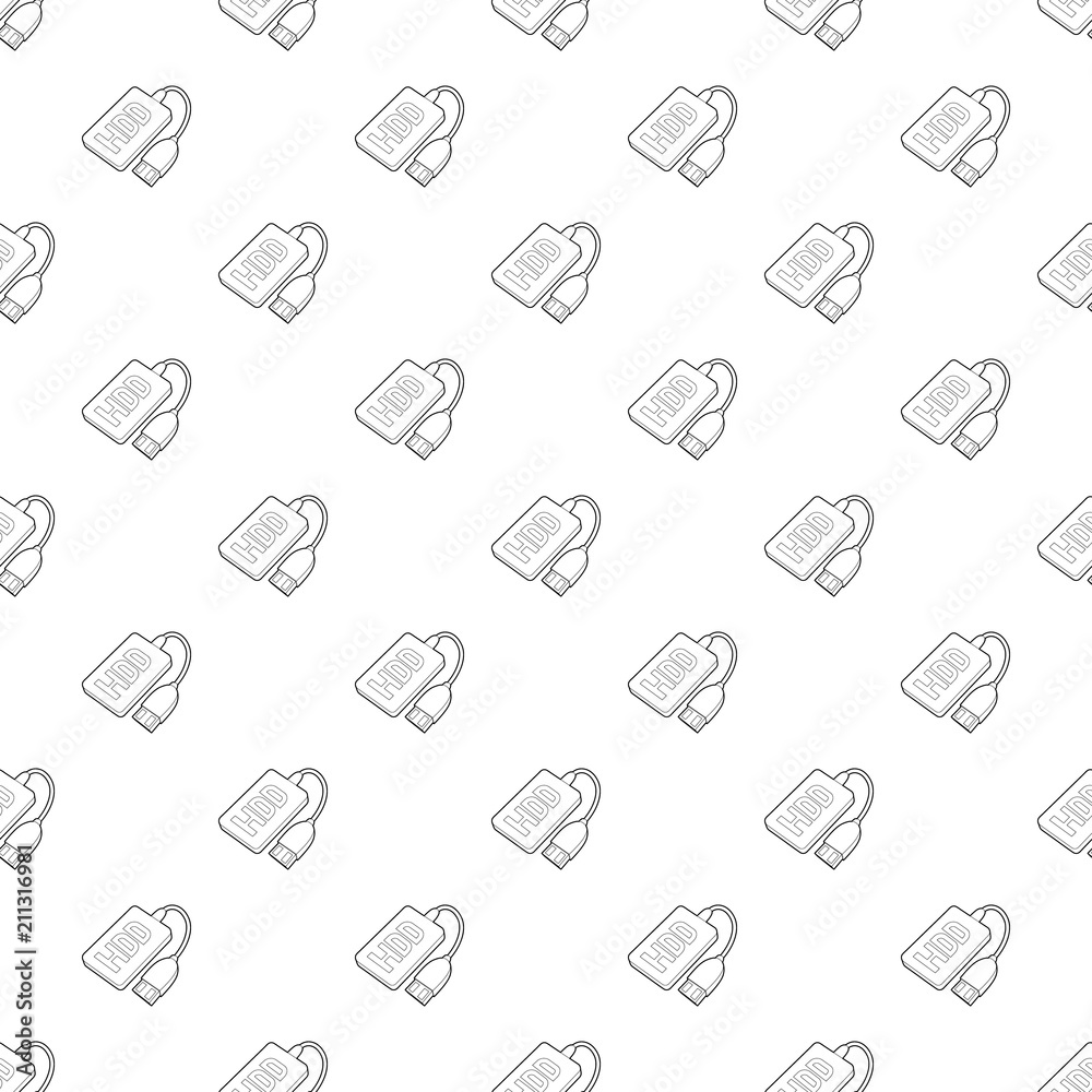 Hdd wire icon. Outline illustration of hdd wire vector icon for web Hdd wire icon. Outline illustration of hdd wire vector icon for web