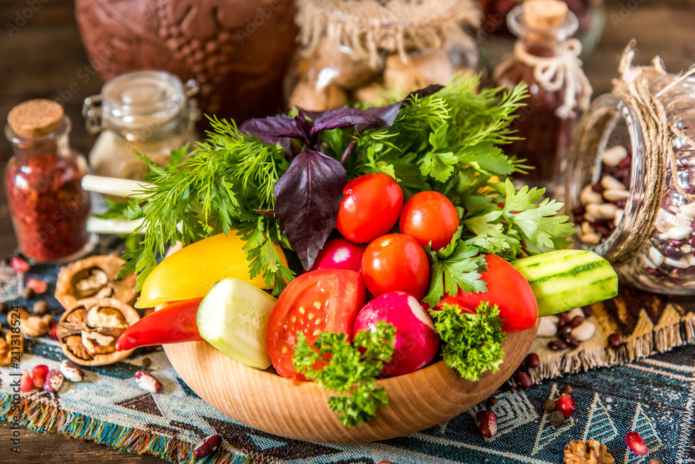 Assortment of fresh vegetables close up Assortment of fresh vegetables close up