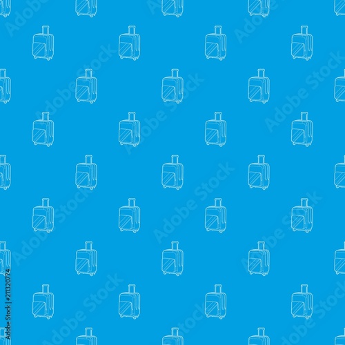 Travel suitcase pattern vector seamless blue repeat for any use