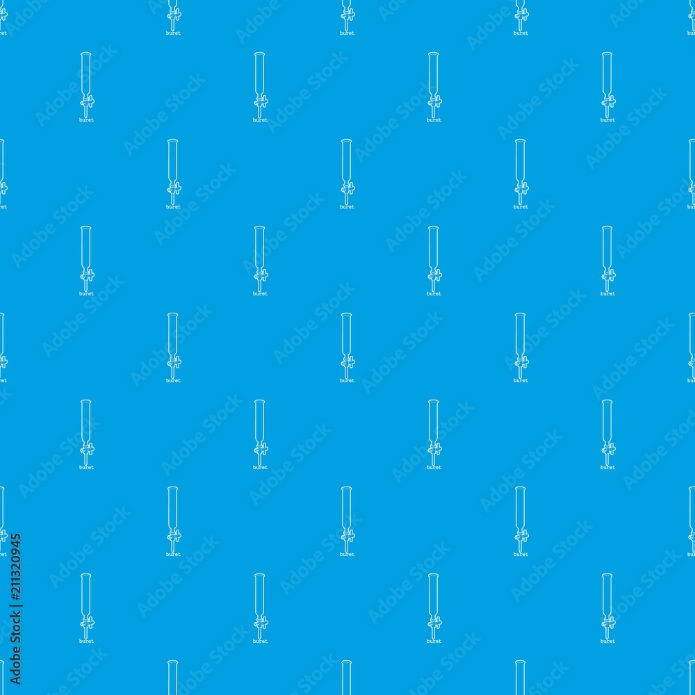Laboratory buret pattern vector seamless blue repeat for any use