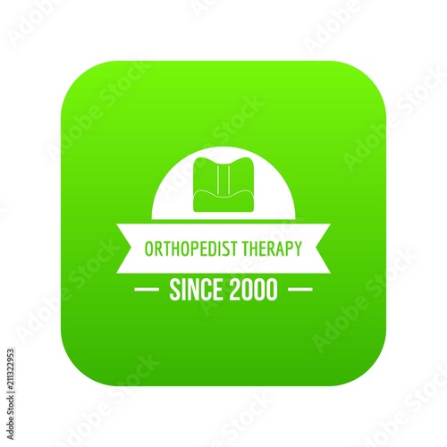 Orthopedic therapy icon green vector isolated on white background photo