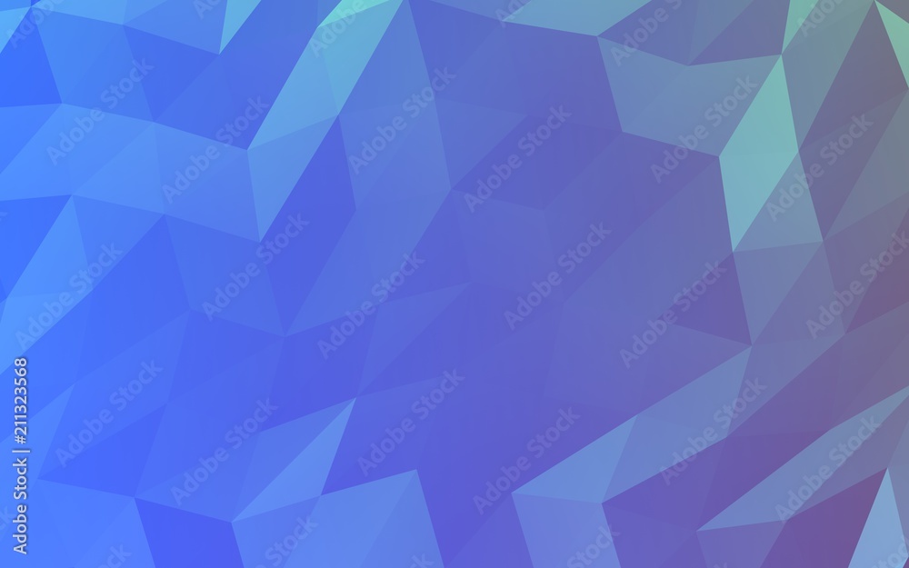 Fototapeta premium Abstract triangle geometrical blue background. Geometric origami style with gradient. 3D illustration