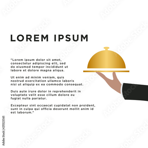 Food cloche logo design template