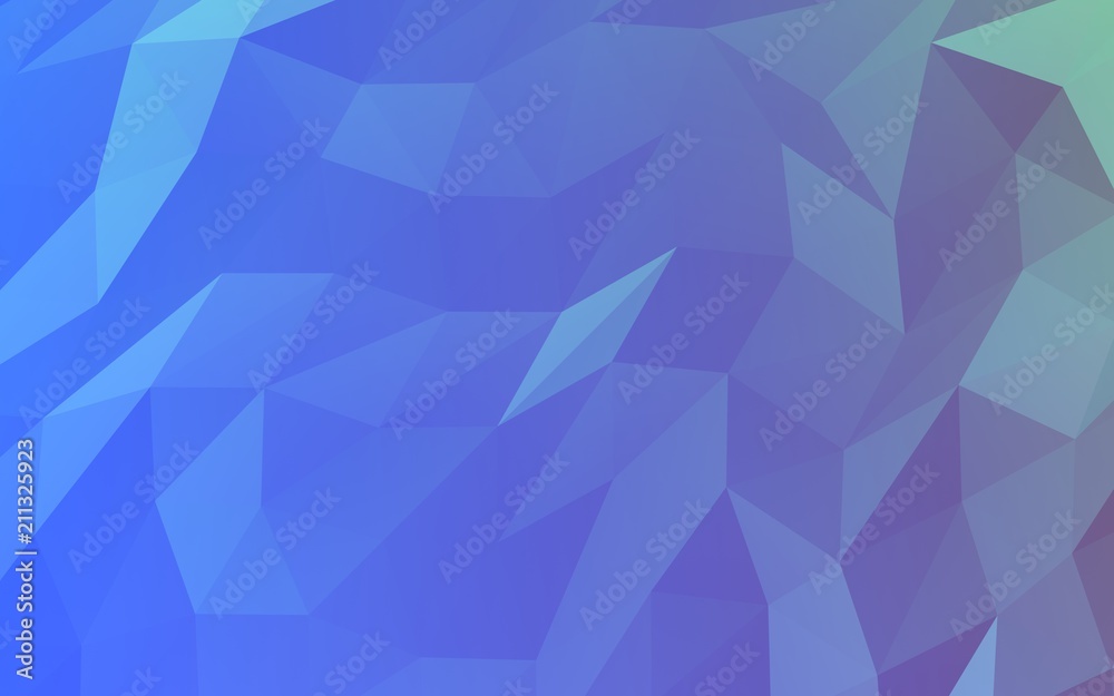 Obraz premium Abstract triangle geometrical blue background. Geometric origami style with gradient. 3D illustration