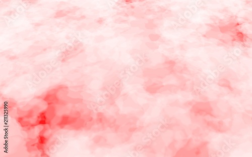 Background of abstract white color smoke isolated on red color background. The wall of white fog. 3D illustration © Plastic man