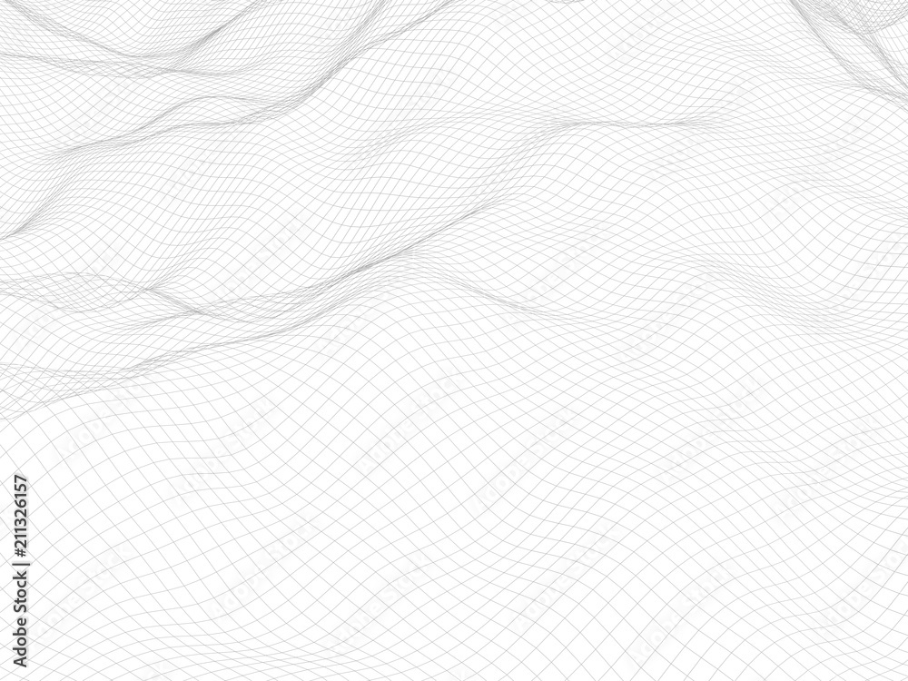 Abstract landscape on a with background. Cyberspace grid. Hi-tech network. 3d technology illustration. 3D illustration Abstract landscape on a with background. Cyberspace grid. Hi-tech network. 3d technology illustration. 3D illustration
