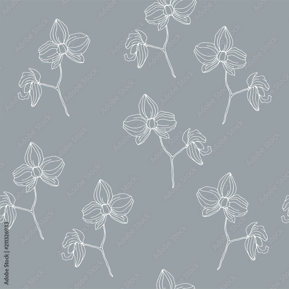 Fototapeta premium wild flowers vector pattern