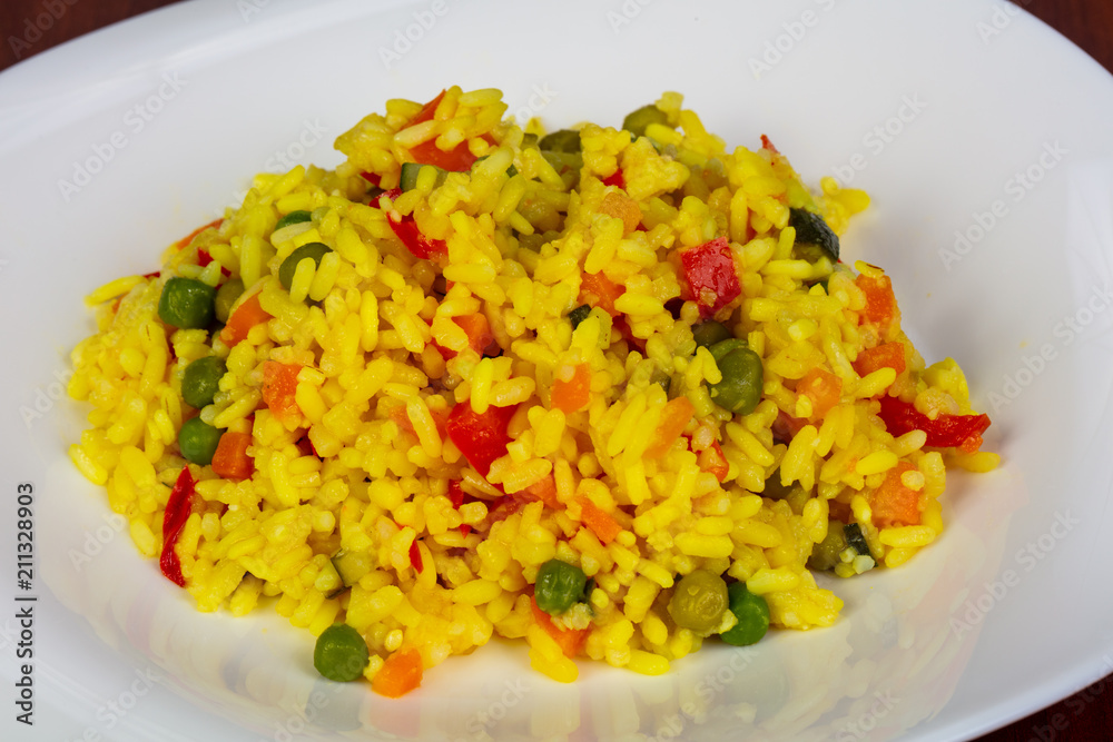 Rice with vegetables