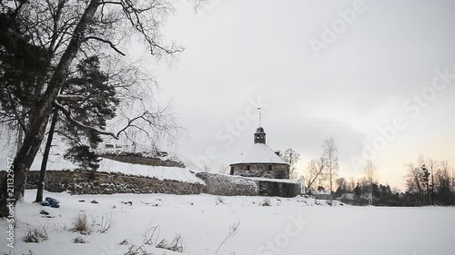 The Korela fortress winter. Priozersk, Russia photo