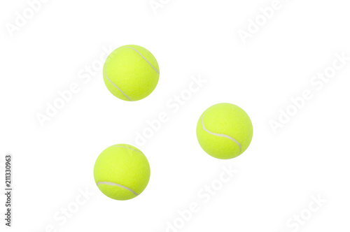 Tennis ball, üç adet tenis topu, izole edilmiş, © VSenturk