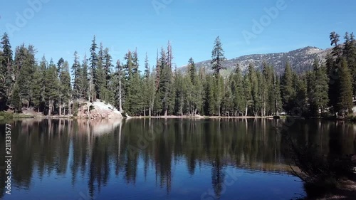 Skimming across the surface of Starkweather Pond in California's Eastern Sierra Mountains 02 photo