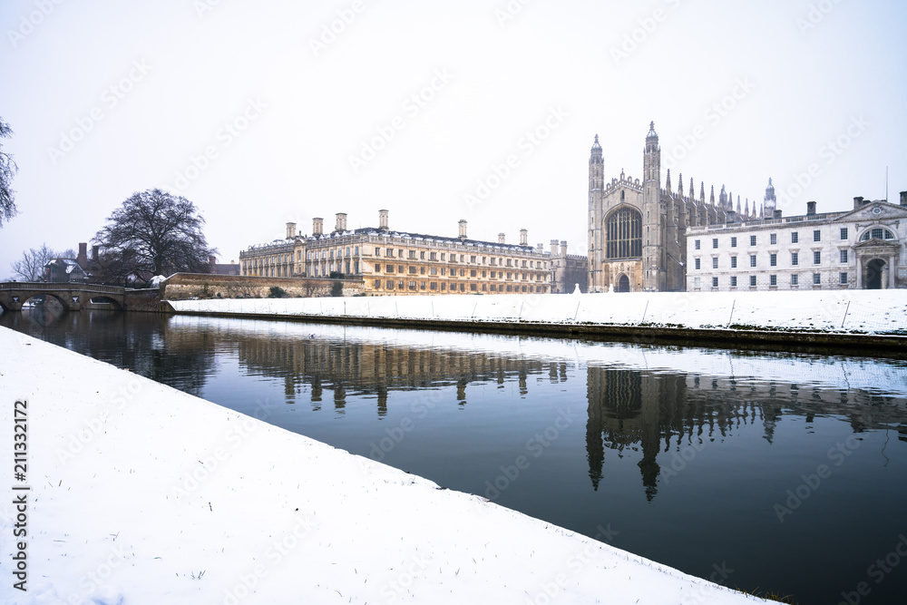 King Chapel in winter seaon in Cambridge, England