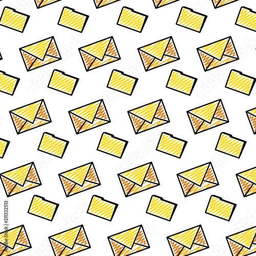 doodle e-mail message letter text background