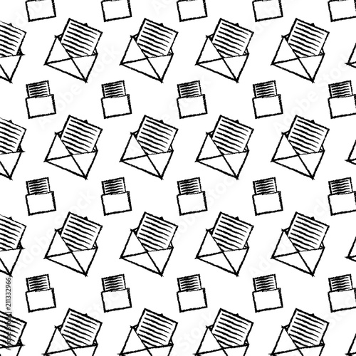 grunge e-mail message with office document background