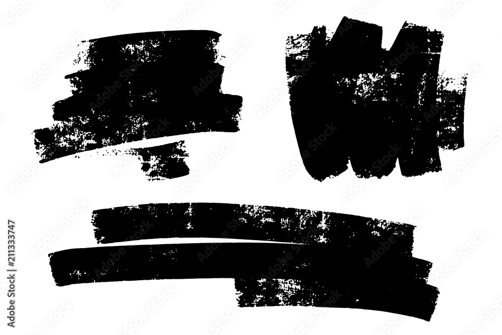 Vector set of hand drawn brush strokes and stains. One color monochrome artistic hand drawn backgrounds. Vector set of hand drawn brush strokes and stains. One color monochrome artistic hand drawn backgrounds.