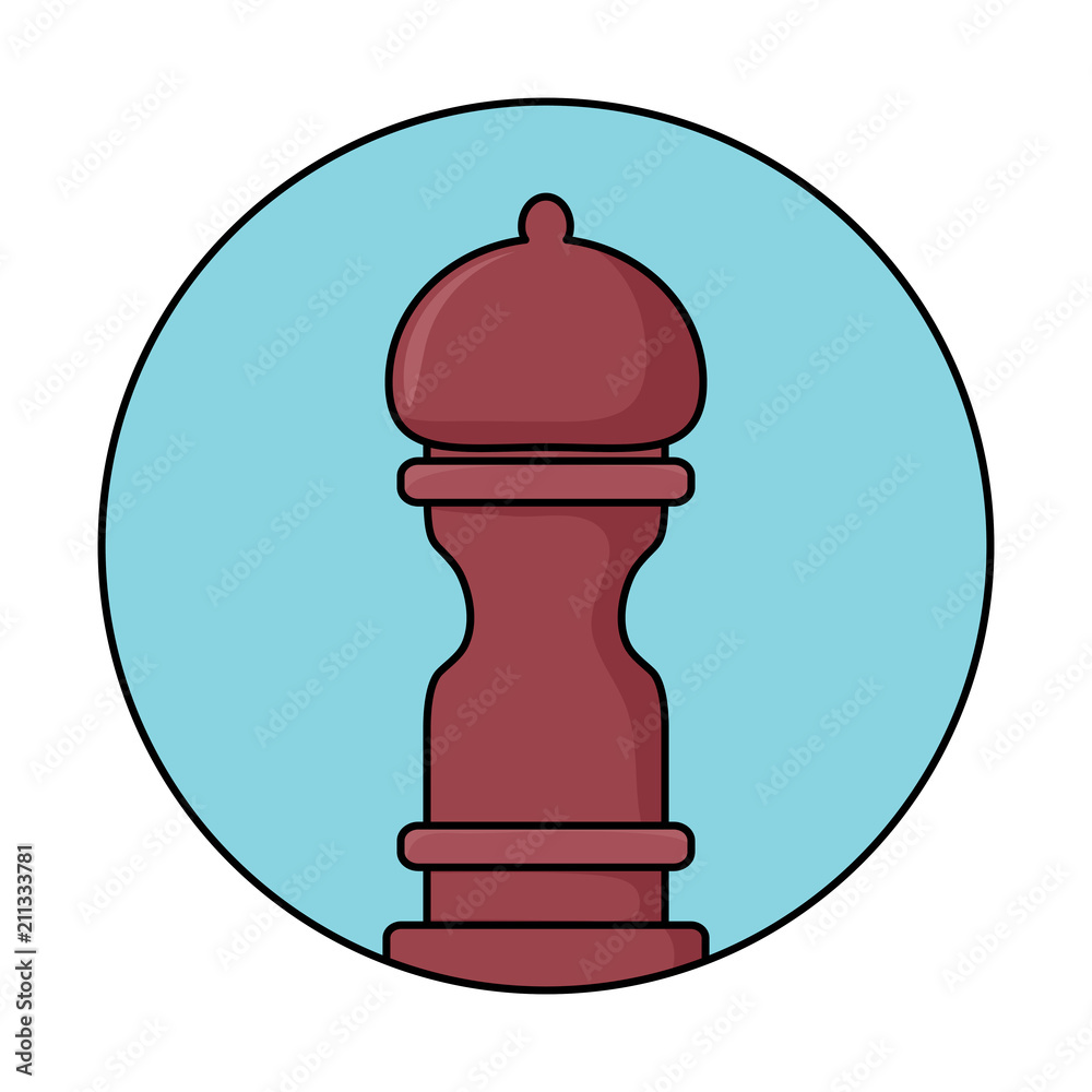 decorative circular frame with pepper mill icon over white background, vector illustration decorative circular frame with pepper mill icon over white background, vector illustration