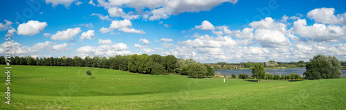 Panorama of Maze at Willen Lakeside Park in Milton Keynes, England
