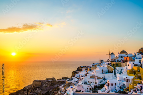 Sunset in Oia at Santorini island. Greece © Pawel Pajor