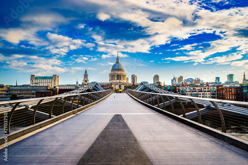 Millennium Bridge and St. Paul's cathedral | London | UK