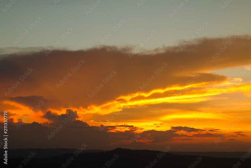 Silhouette after sunset