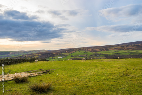 Peak district national park. View from the hills