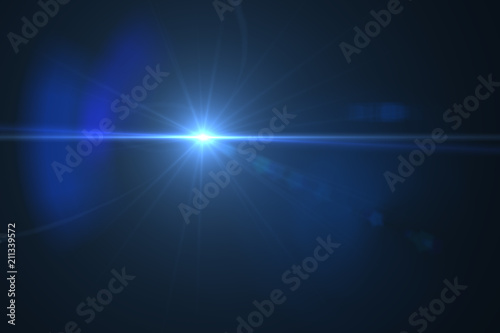Abstract lens flare light over black background © MrsChonthicha