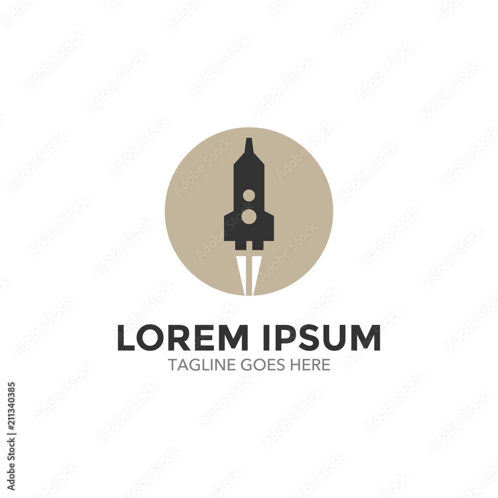 Unique Rocket Logo Template Unique Rocket Logo Template