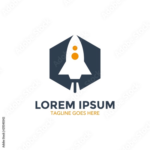 Unique Rocket Logo Template