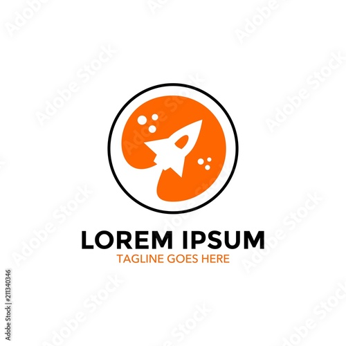 Unique Rocket Logo Template