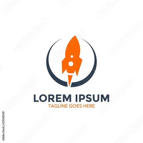 Unique Rocket Logo Template