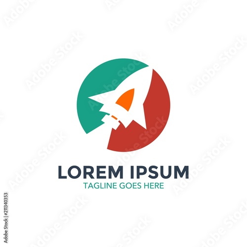 Unique Rocket Logo Template