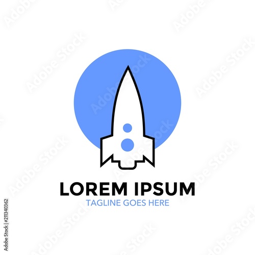 Unique Rocket Logo Template