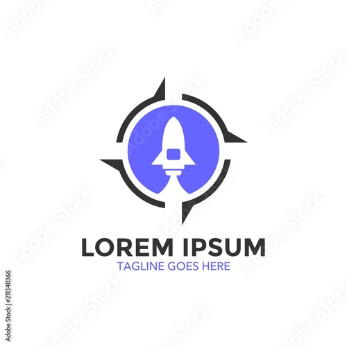Unique Rocket Logo Template