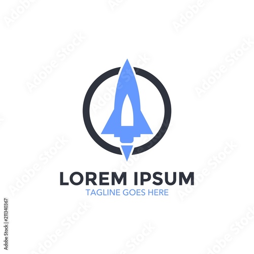 Unique Rocket Logo Template
