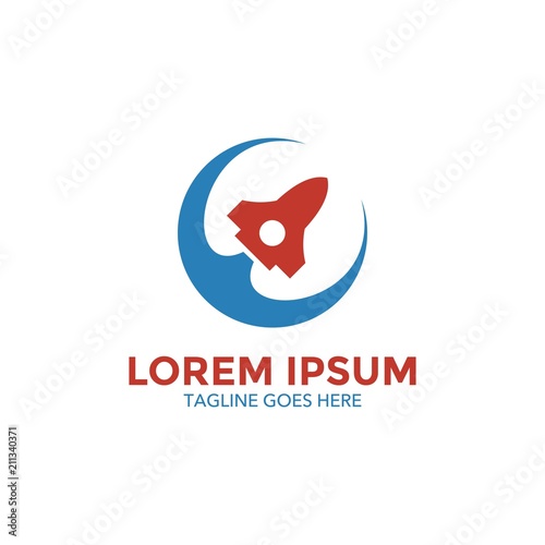 Unique Rocket Logo Template