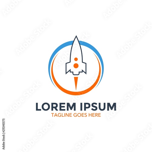 Unique Rocket Logo Template