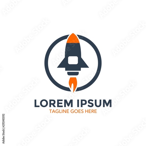 Unique Rocket Logo Template
