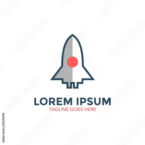 Unique Rocket Logo Template