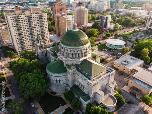 Canvas Print St. Louis Cathedral Basilica from Above
