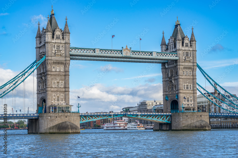 Tower Bridge front view. London